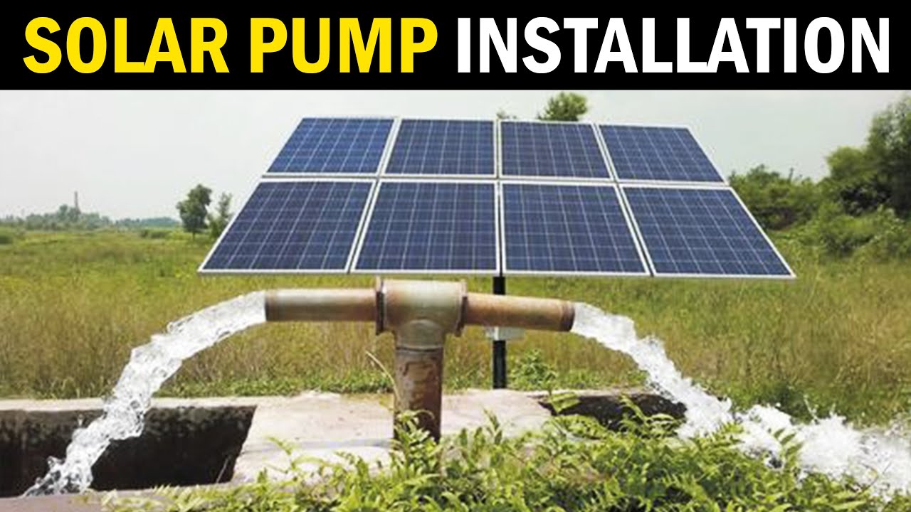 Solar water pump in agricultural field
